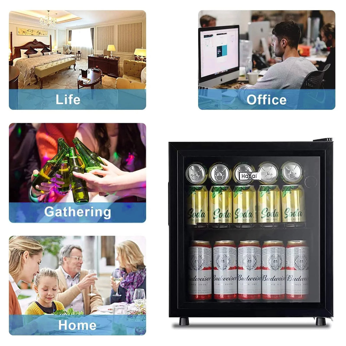 62-Can Beverage Cooler and Refrigerator, 1.6 Cu.Ft. Stainless Steel T7162