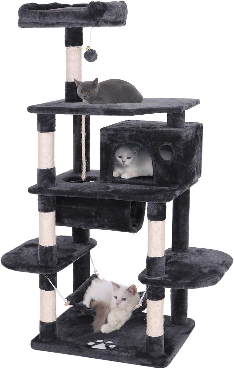 Light Grey Cat Tree with Sisal Scratching Posts V290