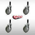 Gray Polyurethane Swivel Caster Set of 4 Q5144