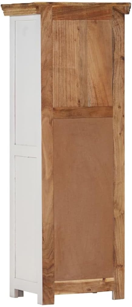 Brown&White Solid Wood Sideboard E75653