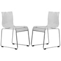 Clear Acrylic Dining Side Chair Set of 2 V3701