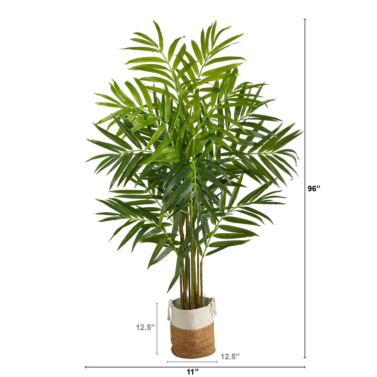 8 Ft Artificial Palm Tree with Cotton Planter D74507
