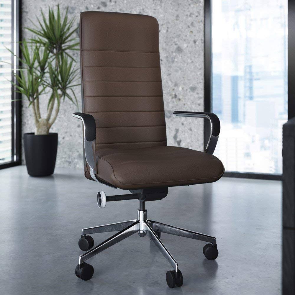 Modern Dark Brown Leather Executive Chair M7101