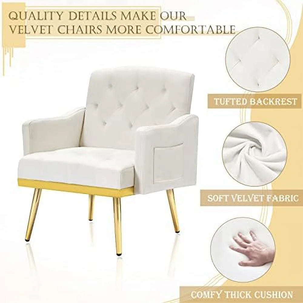 Pink Velvet Upholstered Accent Chair R145732