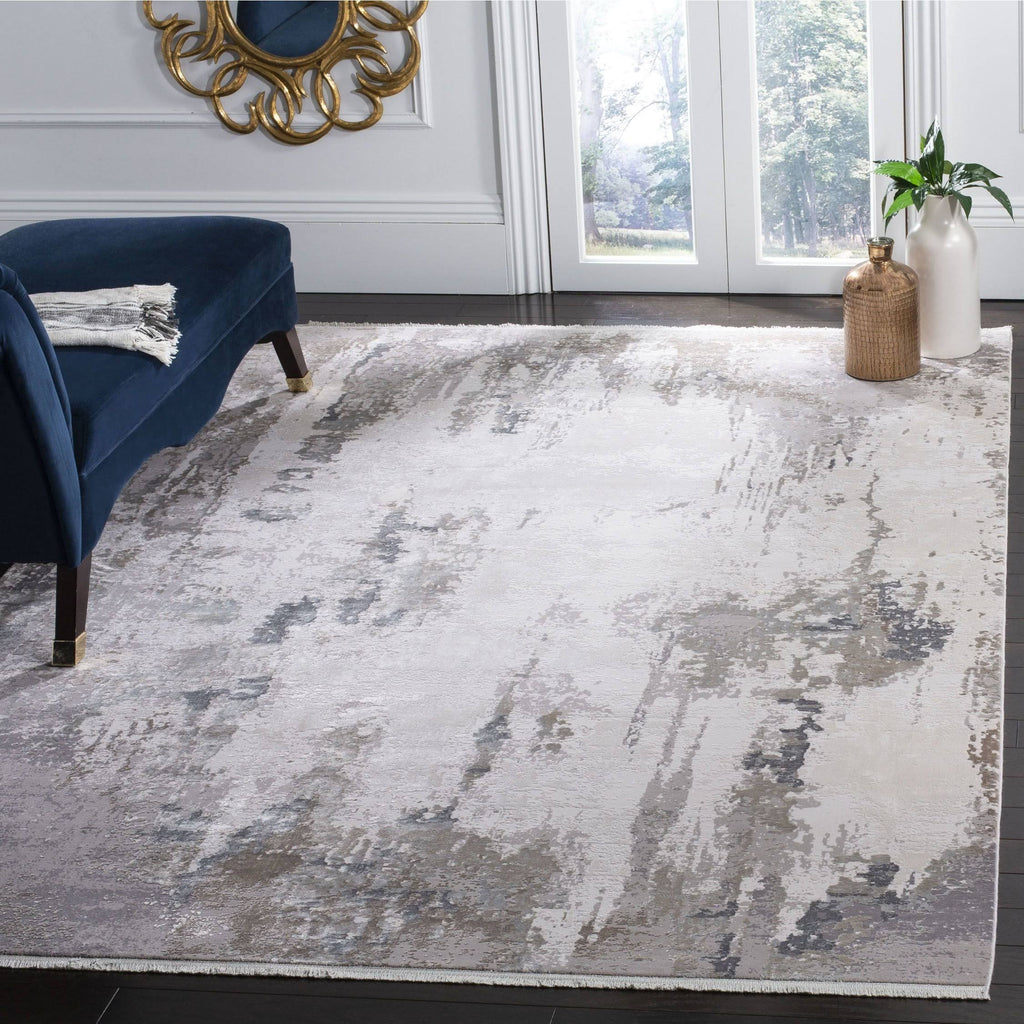 Light Grey / Beige 4' x 6' Area Rug N1416
