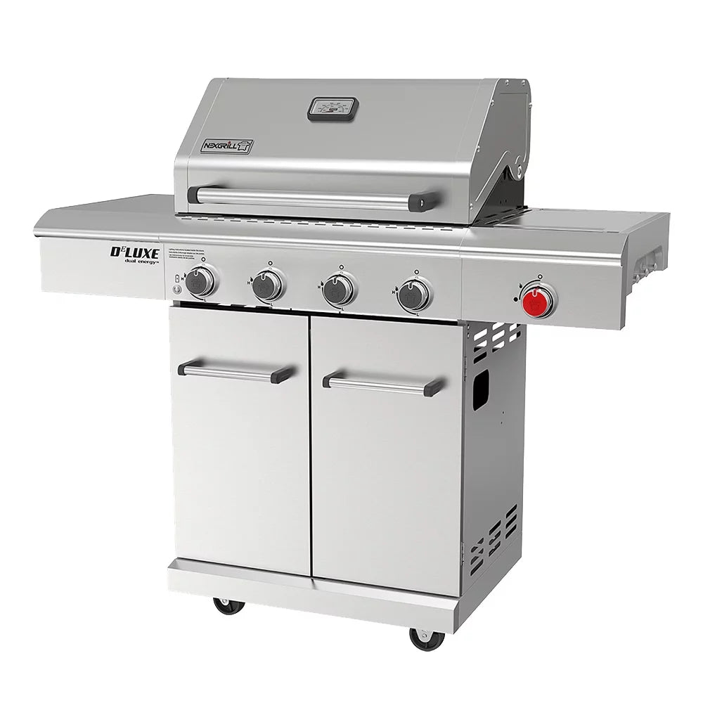 4-Burner Propane Gas Grill with Infrared Side Burner B98744