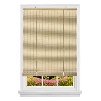 Cordless Vinyl Semi-Sheer Roll-Up Shade, 72x22 W x 72x22 L, Desert/Almond J921