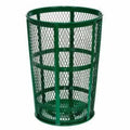 48 Gal Green Outdoor Metal Trash Container K113004
