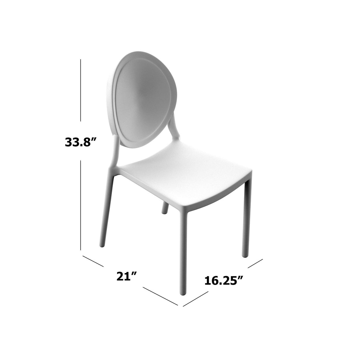 Set of 4 Matte Navy Blue Stackable Side Chairs R62215