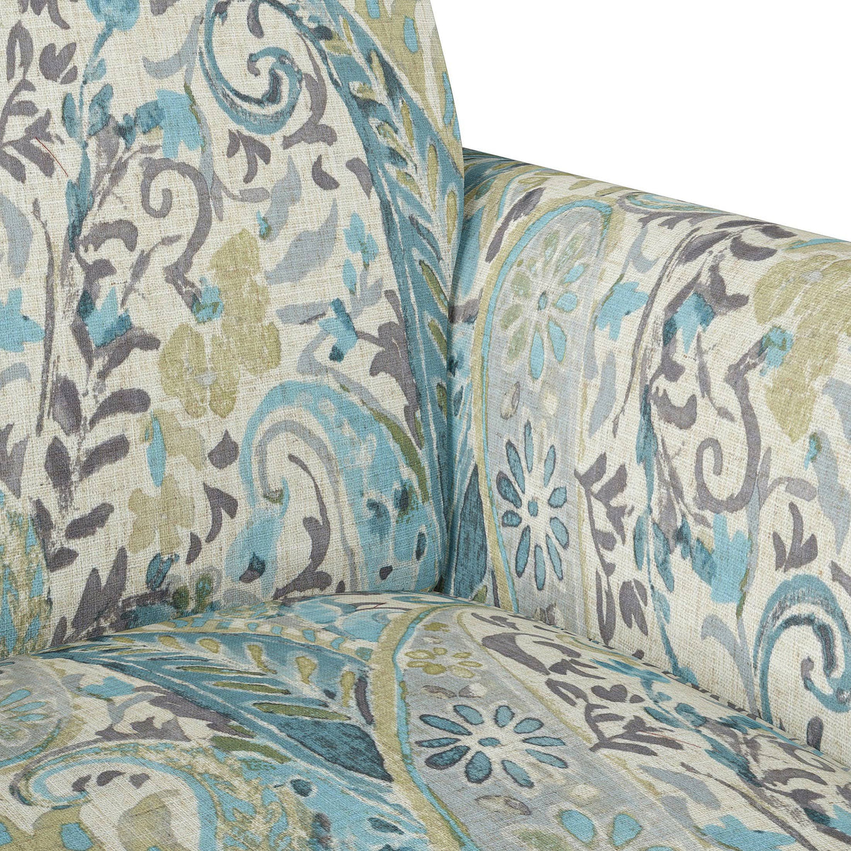 Transitional Flared Arm Armchair Multi Mango Paisley I6506