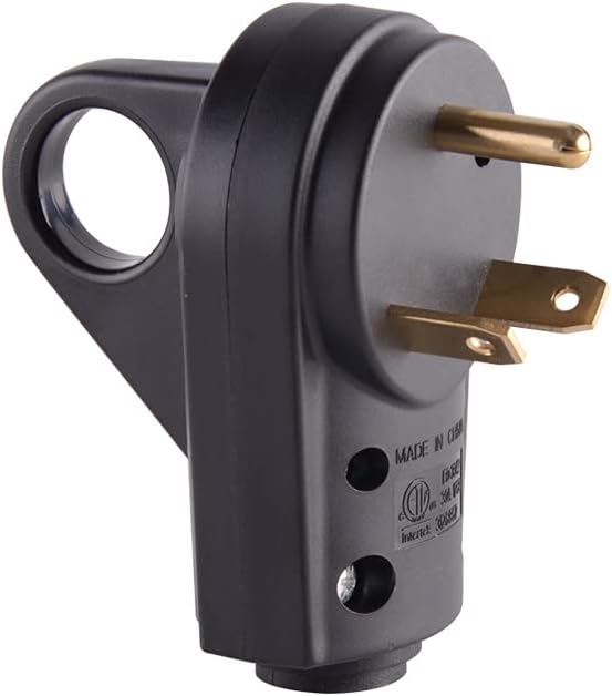 30 Amp RV Plug Male Replacement 3 Prong Electrical Power Connector Pack of 2 J97254