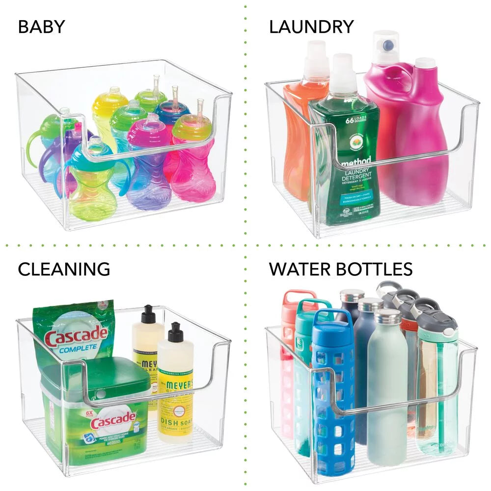 Clear Plastic Storage Organizer Bin 8 Pack K4652