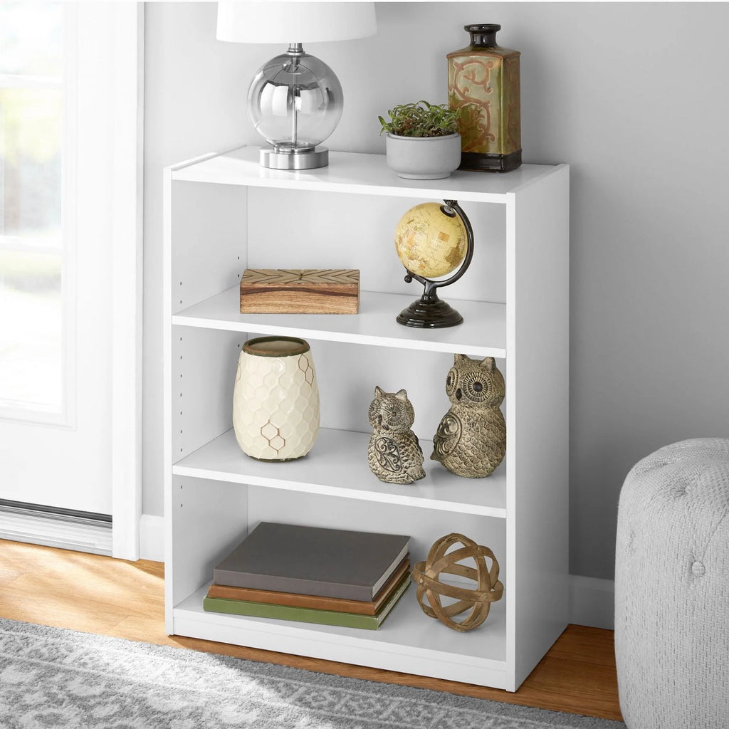 3-Shelf Bookcase with Adjustable Shelves, Black Oak R6473