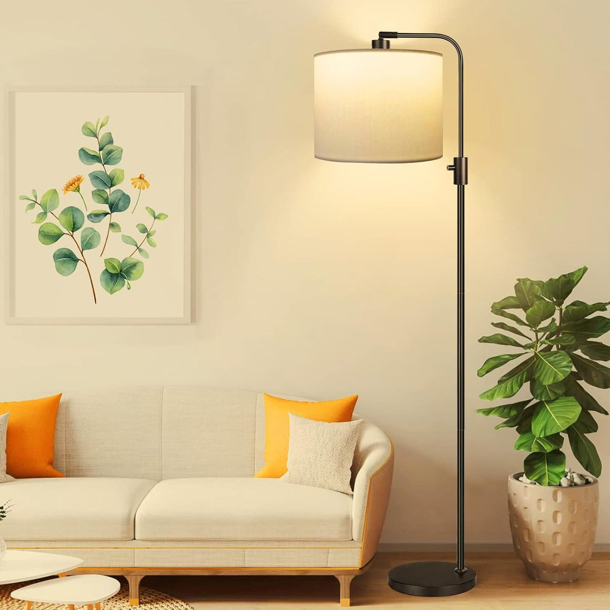 Large White Fabric Linen Lampshade Set of 2 X892