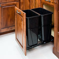 35-Quart Black Single Pull-Out Waste Container System C98677