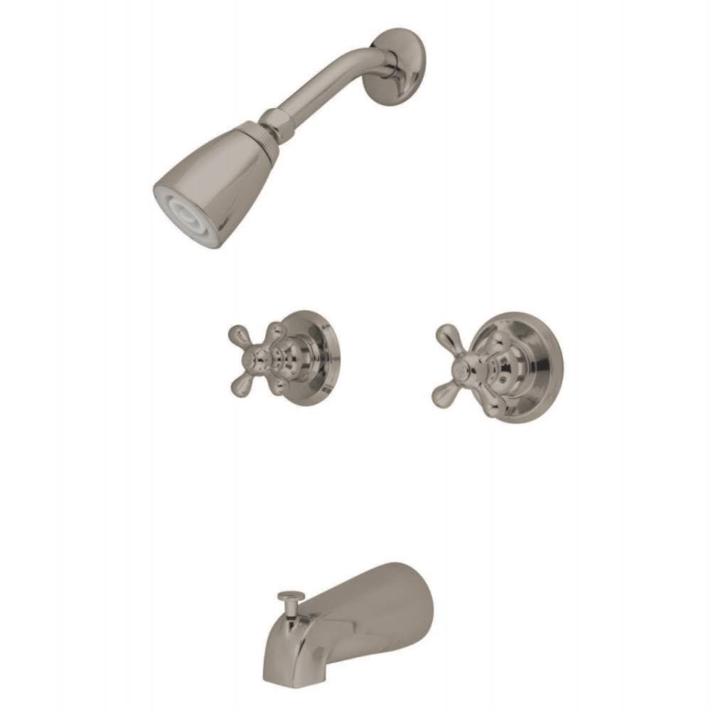 Satin Nickel Two Handle Tub and Shower Faucet K3655