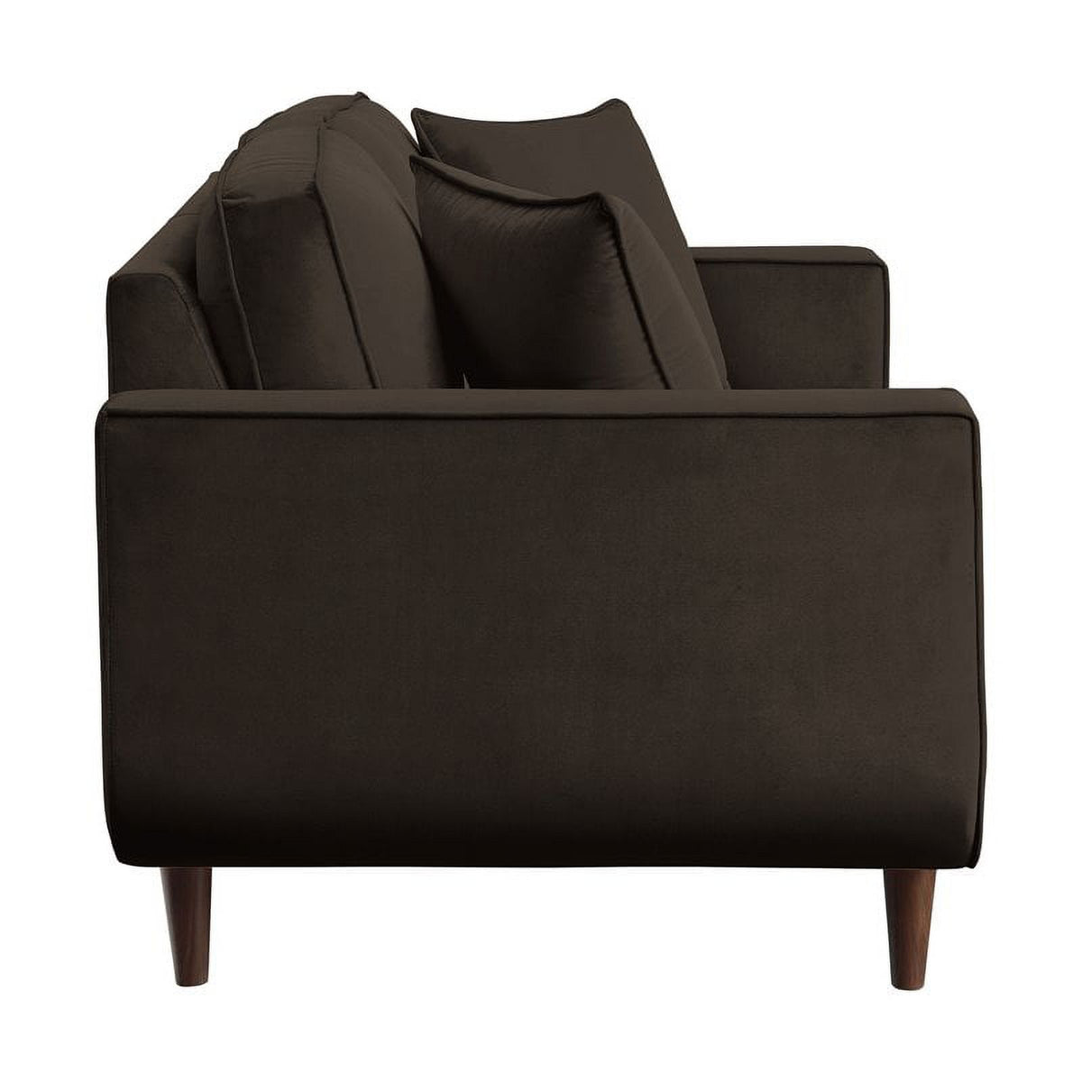 Chocolate Velvet Wood Loveseat Y107721