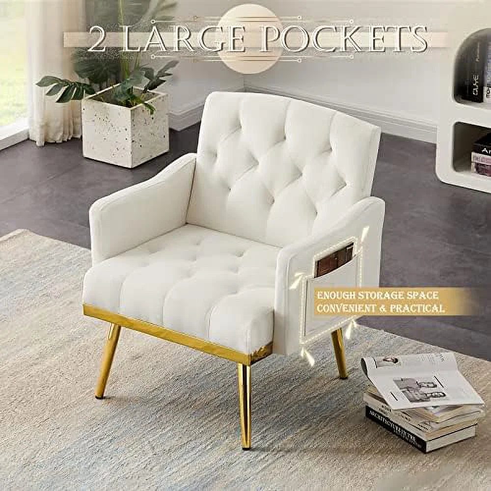 Pink Velvet Upholstered Accent Chair R145732