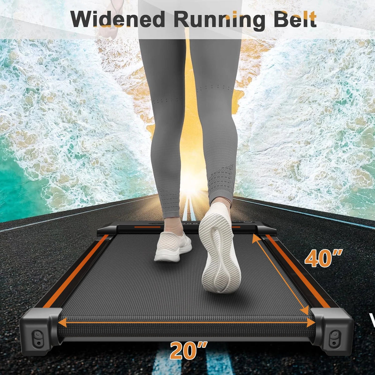 2 in 1 Under Desk Treadmill with Remote Control and LED Display A7457