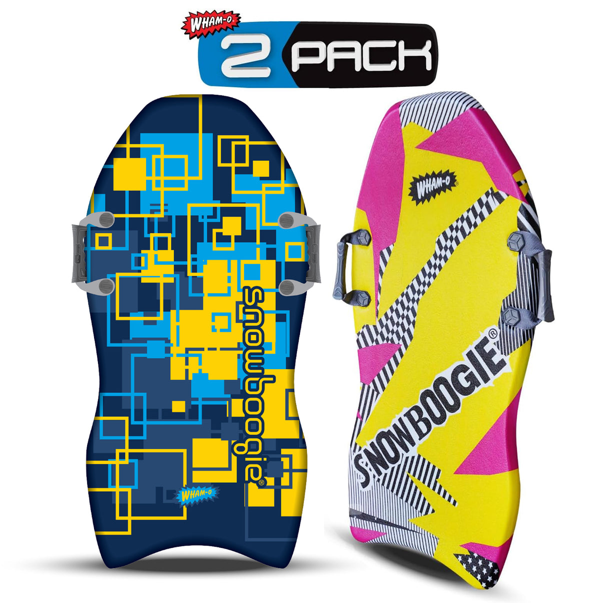 40" 2 Pack Single Rider Snow Sleds with Side Handles PE Foam Core V69667