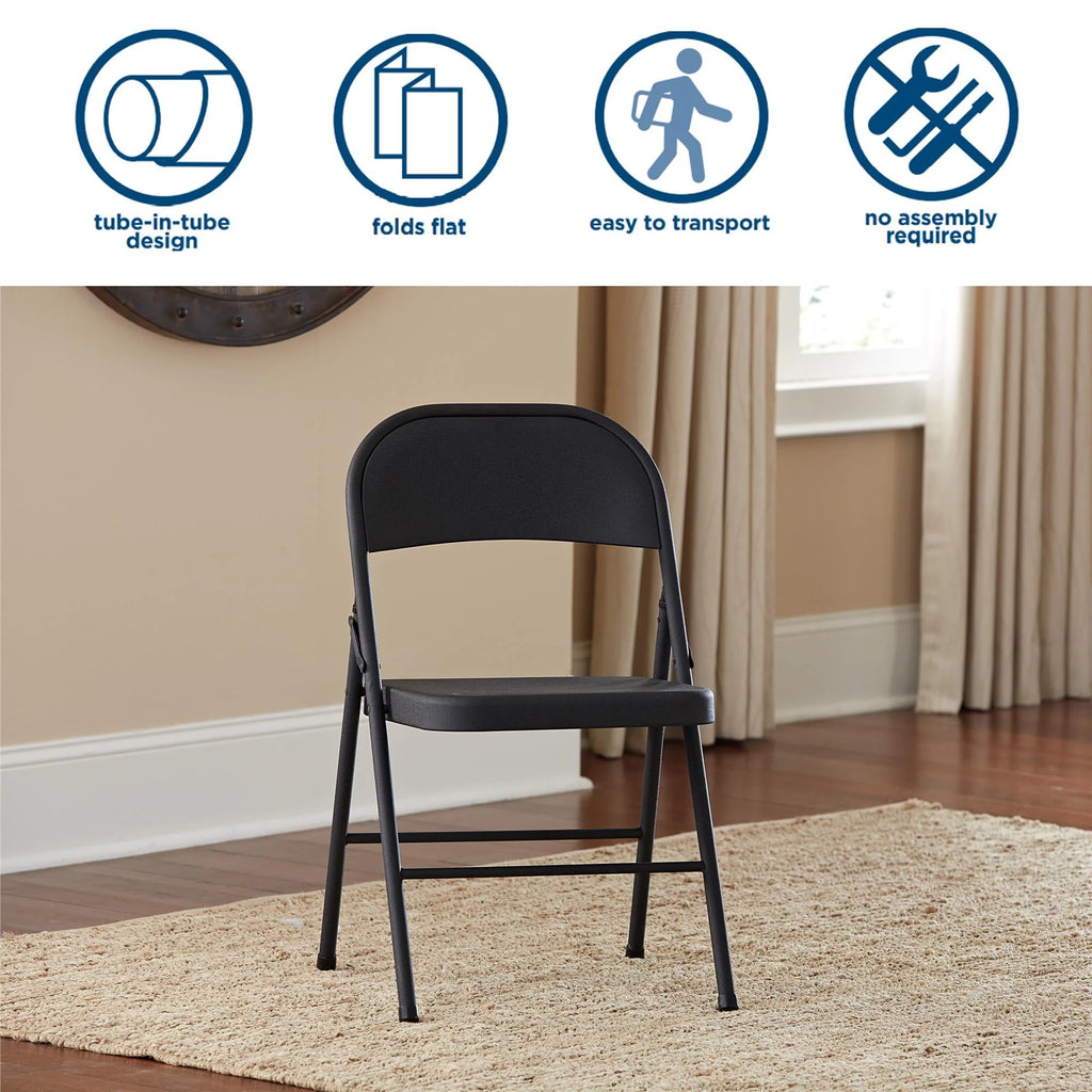 Black Metal Folding Chair F587