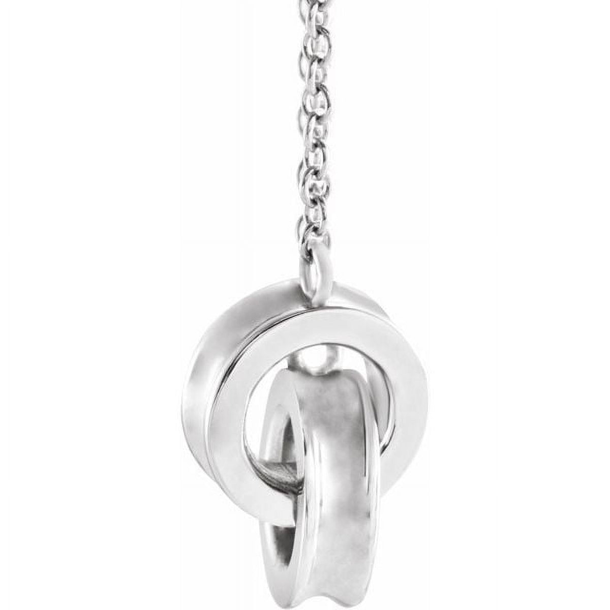 Sterling Silver Interlocking Circle 18" Necklace V590