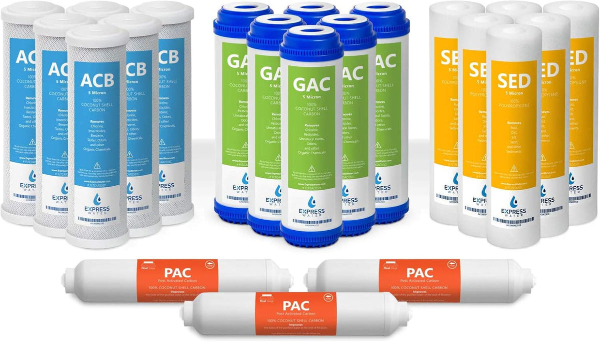 21 Filters 10 inch Size Reverse Osmosis Replacement Filter Set R31998