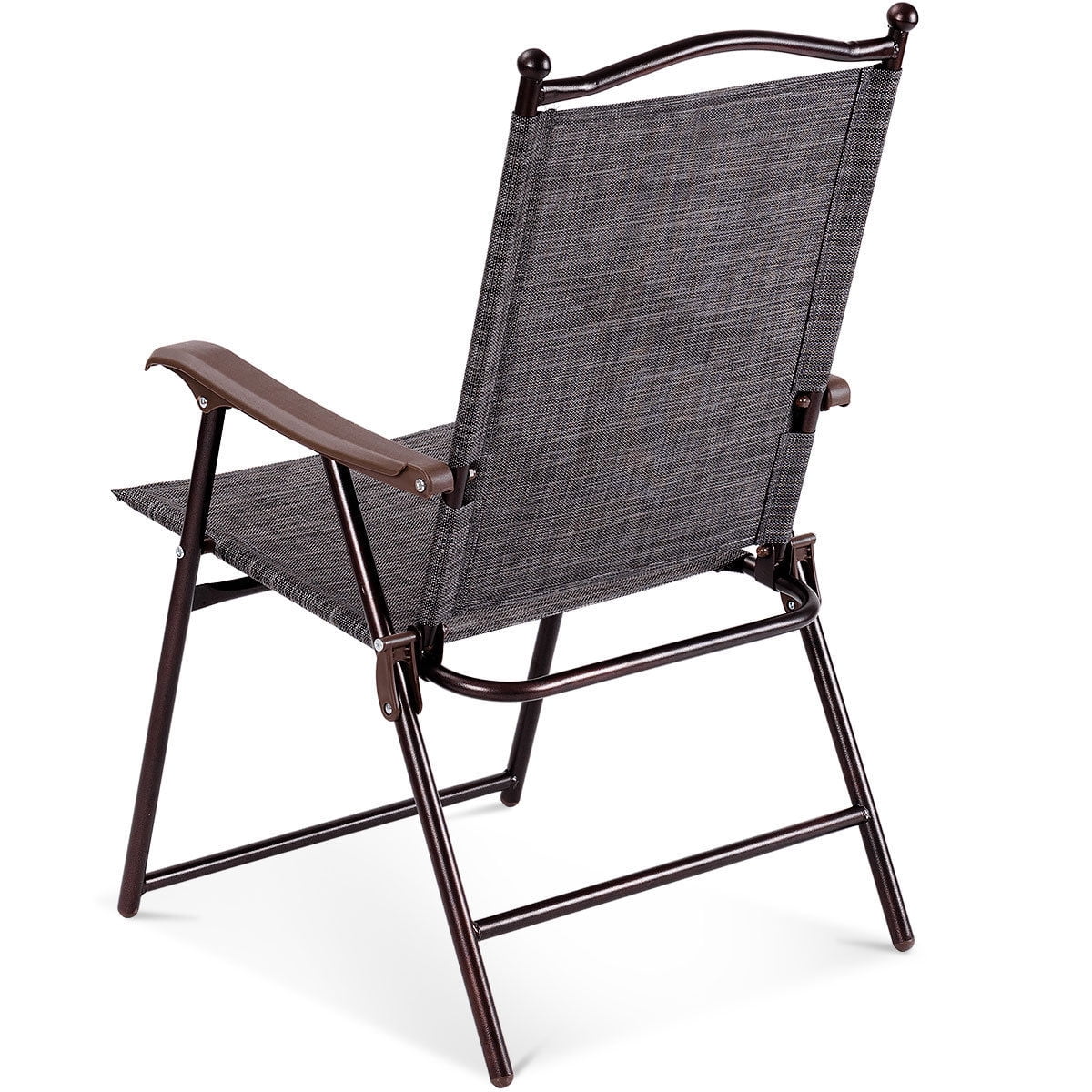 Set of 2 Black Folding Sling Back Chairs I9070