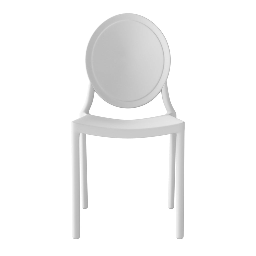 Set of 4 Matte Navy Blue Stackable Side Chairs R62215