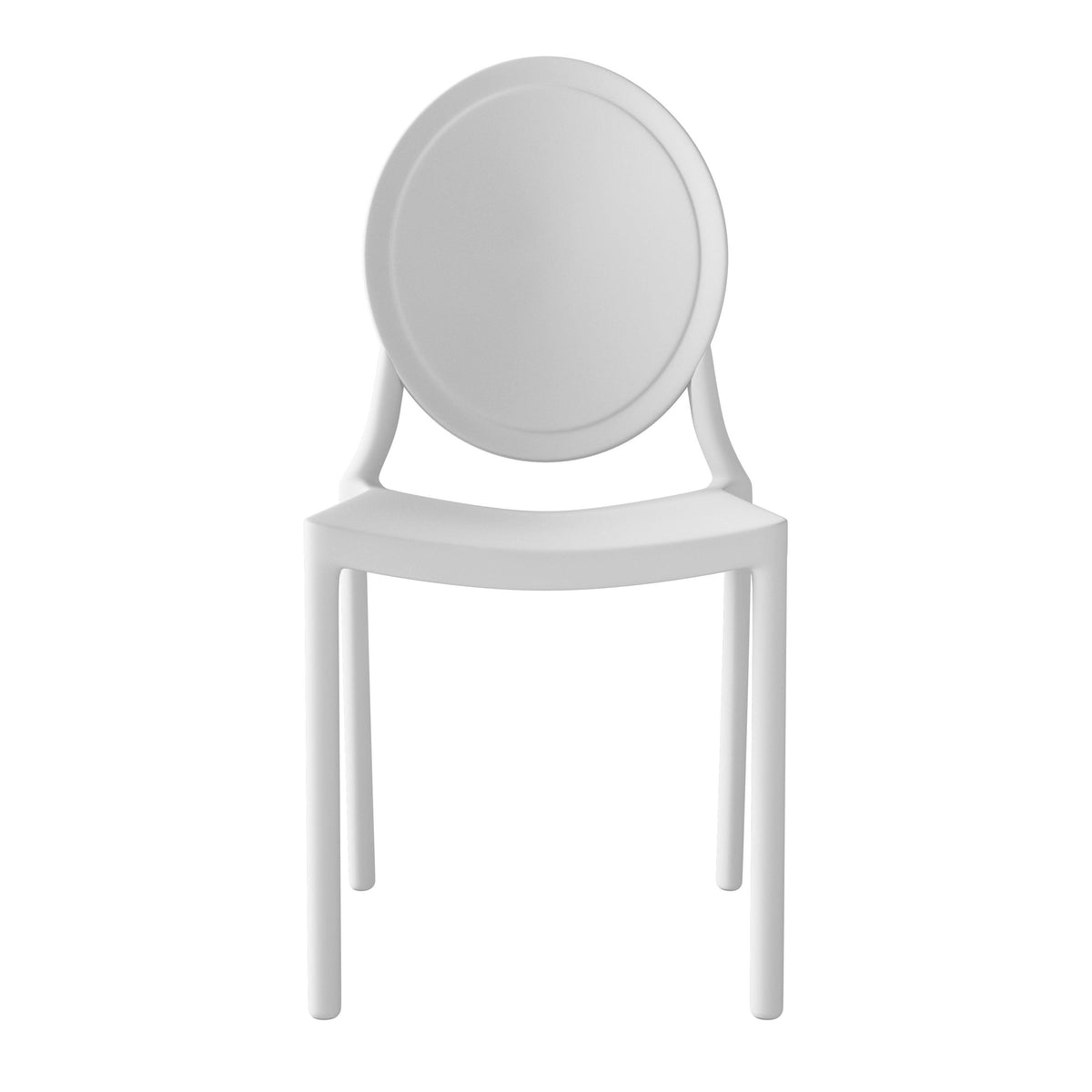 Set of 4 Matte Navy Blue Stackable Side Chairs R62215