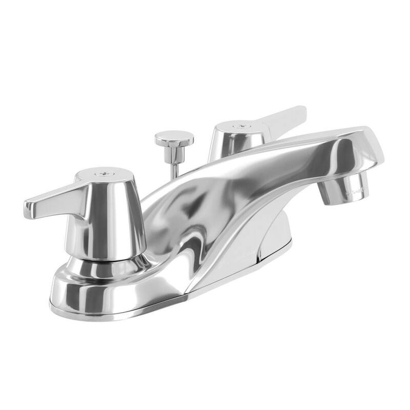 2-Handle Low-Arc Bathroom Faucet with Pop-Up Drain in Chrome E66282