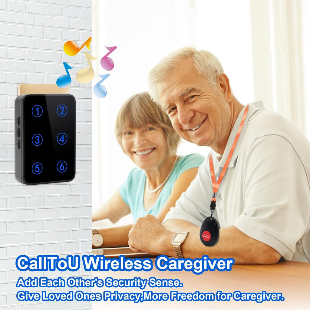 Wireless Caregiver Pager with 3 Number Display Plug-in Receiver 6 Transmitters A970