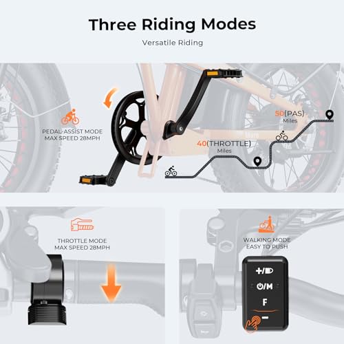 Foldable Fat Tire Electric Bike with 48V 12.5Ah Removable Battery C177304