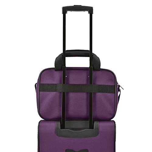 Purple Expandable Carry-on Luggage Set T6952