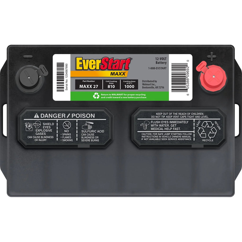 Group Size 27 12 Volt 830 CCA Lead Acid Automotive Battery E43158