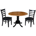 Cherry Black Rubberwood Solid Wood Dining Set P167