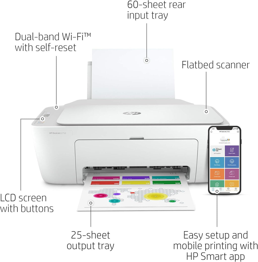 HP DeskJet Wireless All-in-One Color Inkjet Printer Y7352