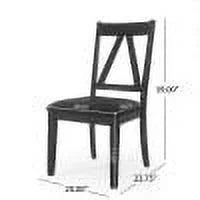 Black Faux Leather Wood Dining Chairs Set of 2 I544