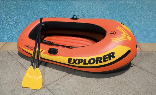 Inflatable 2 Person River Raft Set with Oars & Pump N434