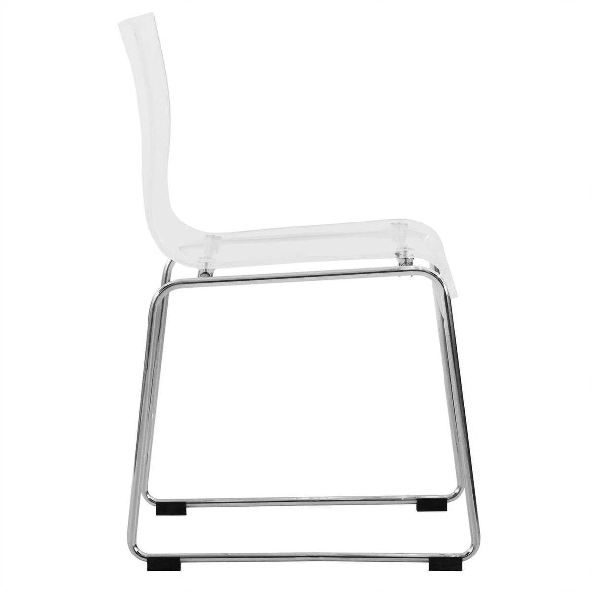 Clear Acrylic Dining Side Chair Set of 2 V3701