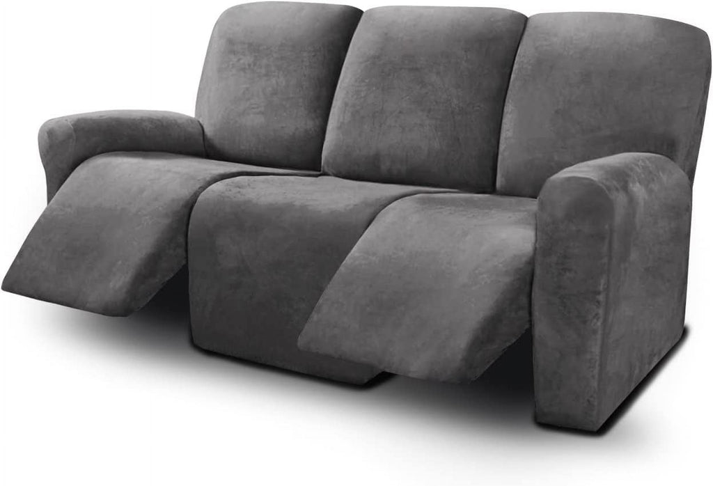 Velvet Sofa Cover 3-Seater Set of 8 X64783