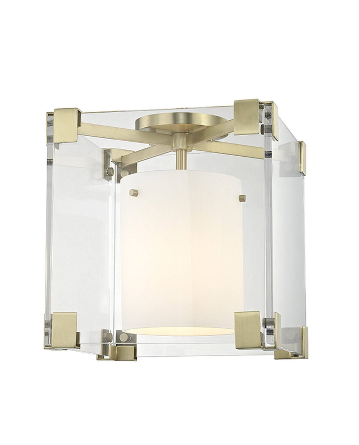 Aged Brass 1 Light Flush Mount Z25883