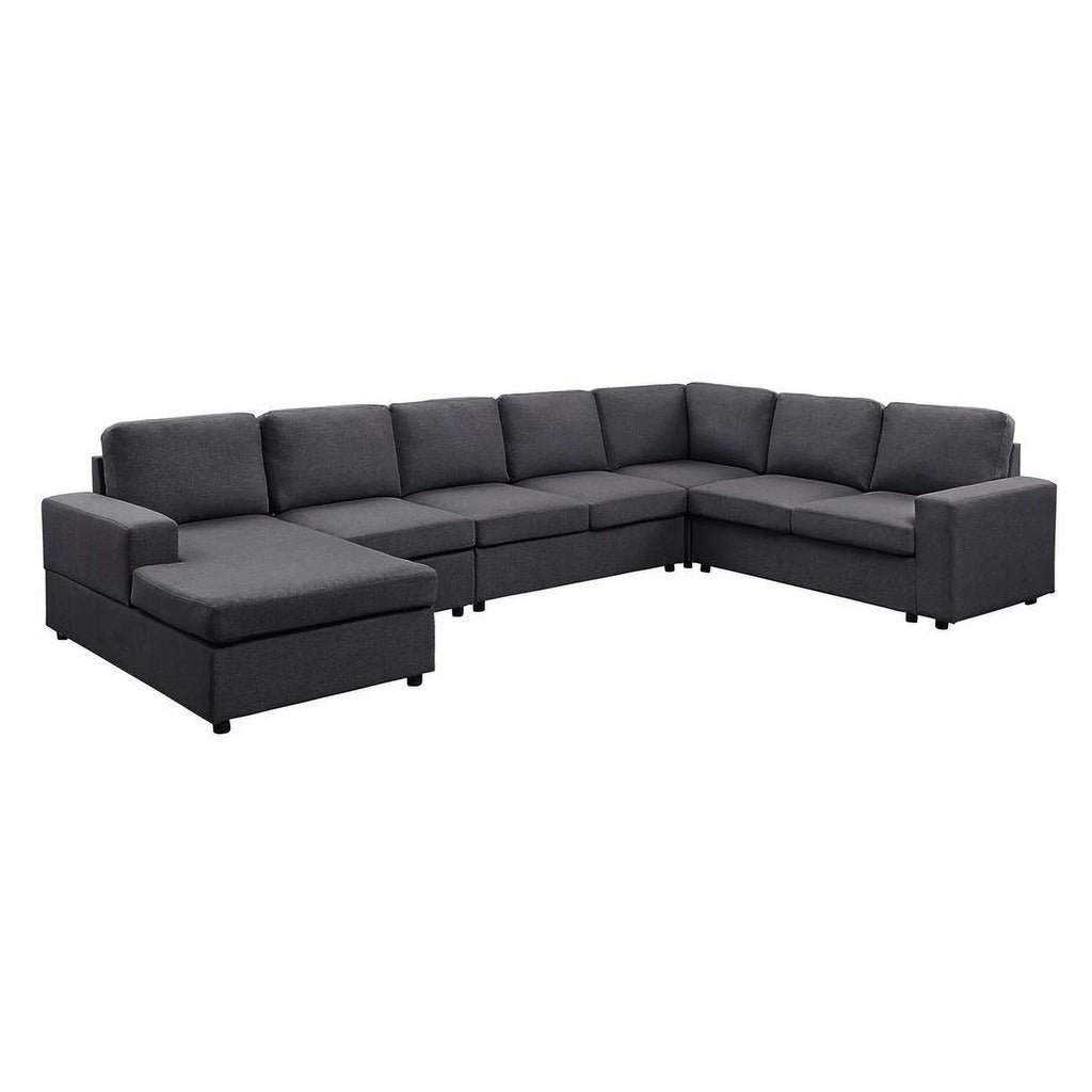 Light Gray Modular Sectional Sofa with Reversible Chaise L2520