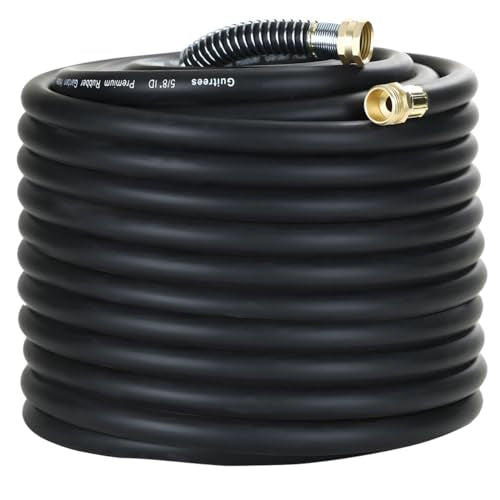 50FT 3/4 Heavy Duty Rubber Garden Hose 200psi Hot/Cold Water G6918