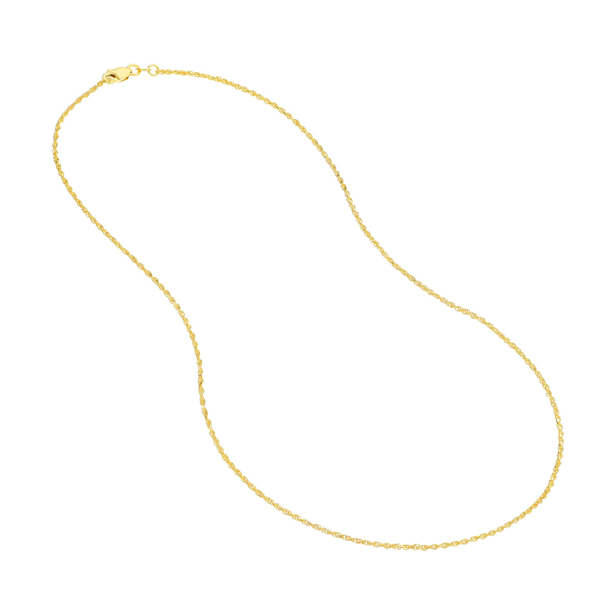 18" 1.05mm Diamond Cut Double Rope Necklace Y559