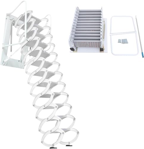 12 Steps Al-Mg Alloy Telescopic Attic Ladder S3250