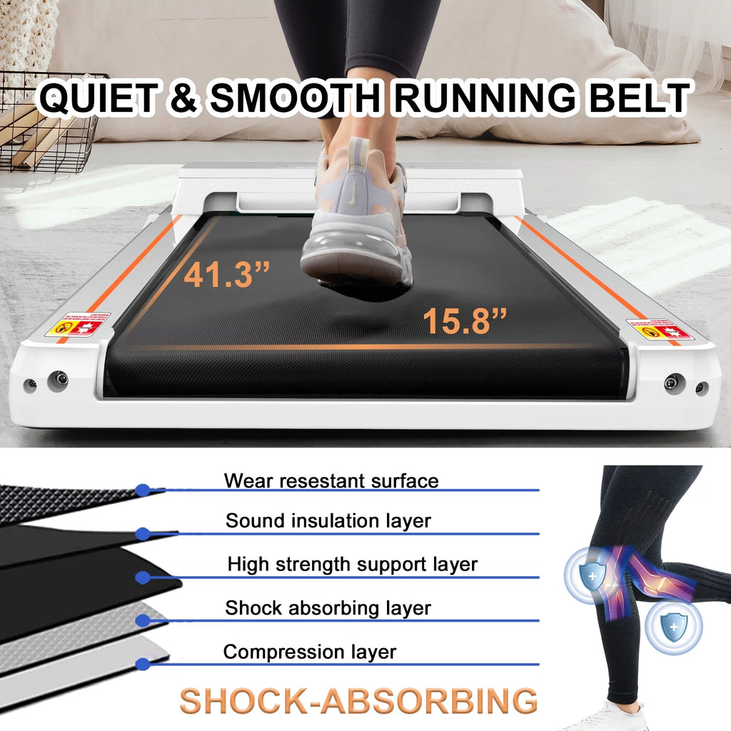 White Slim Under Desk Treadmill G453