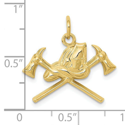 10K Yellow Gold Fire Department Charm J99450
