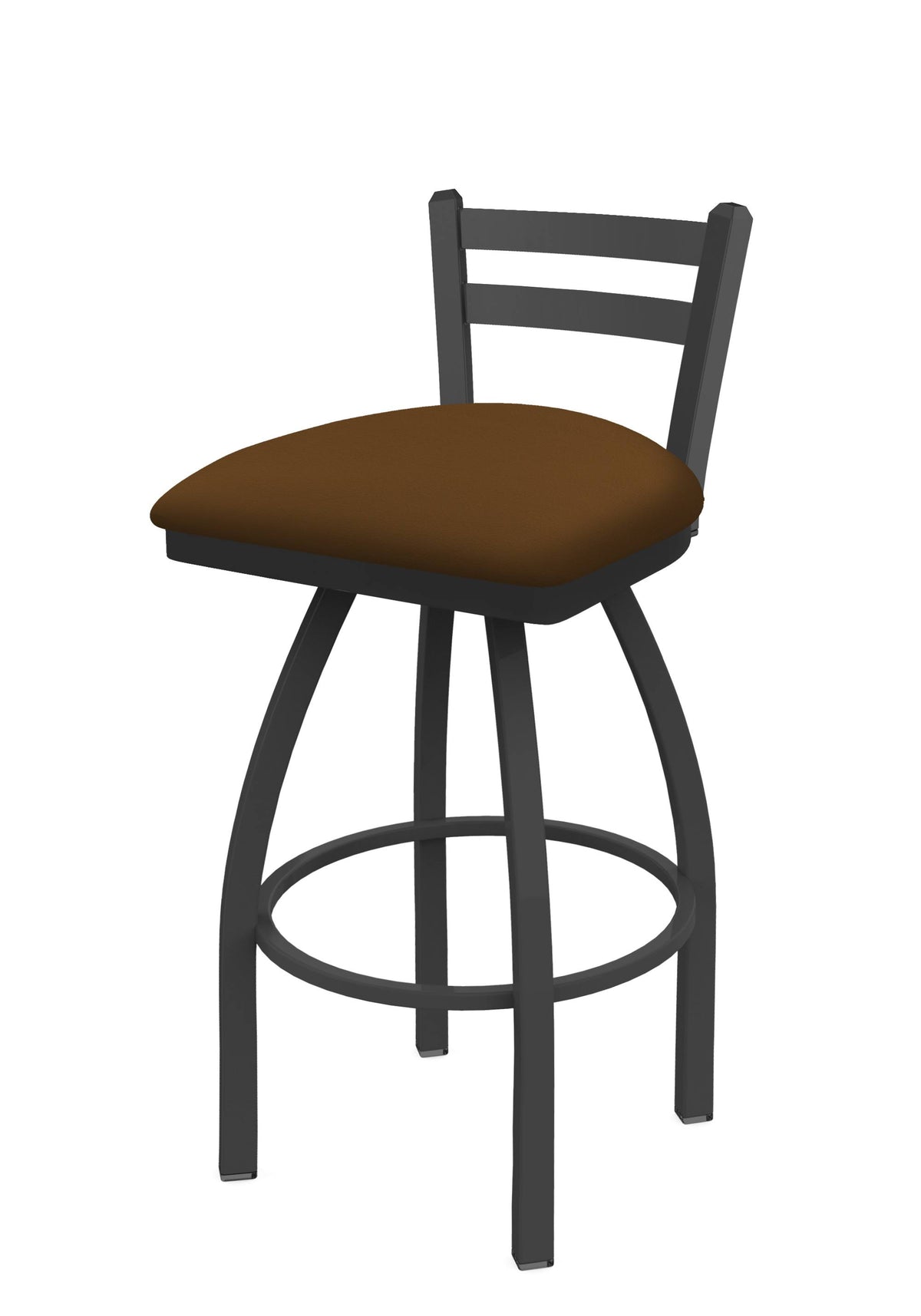 25x22 Low Back Swivel Counter Stool with Pewter Seat I960412