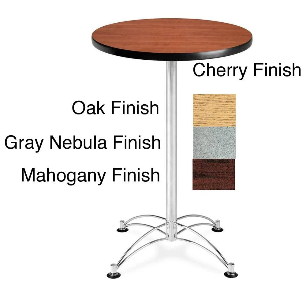 Gray Nebula Round Chrome Base Cafe Table D69023